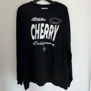 CherryLA black long sleeve with front and back Print